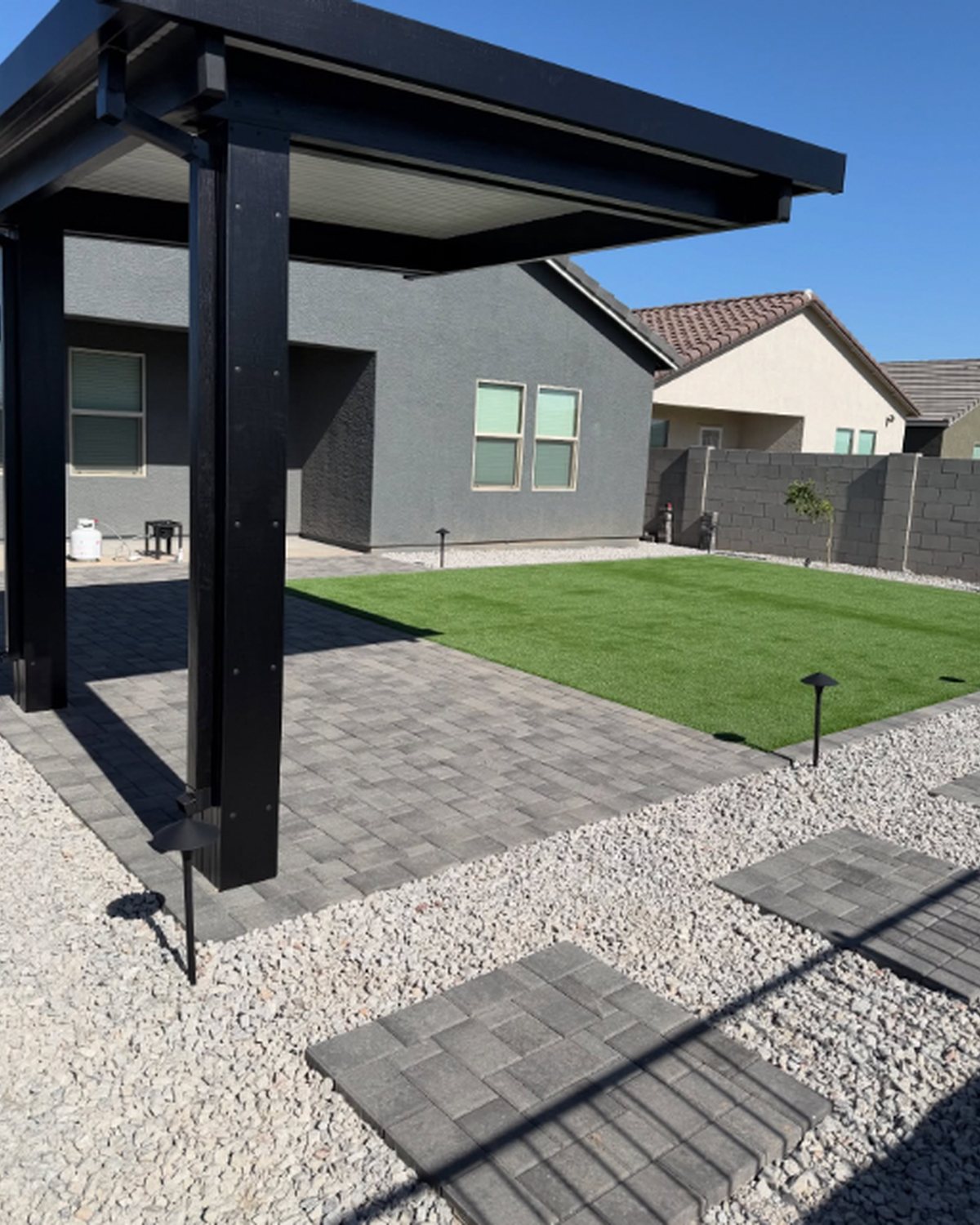 Flat pan patio cover